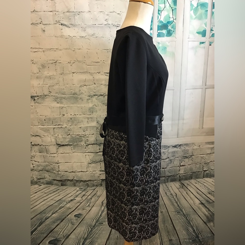 Teri Jon size 8 dress with jeweled belt - Picture 2 of 7